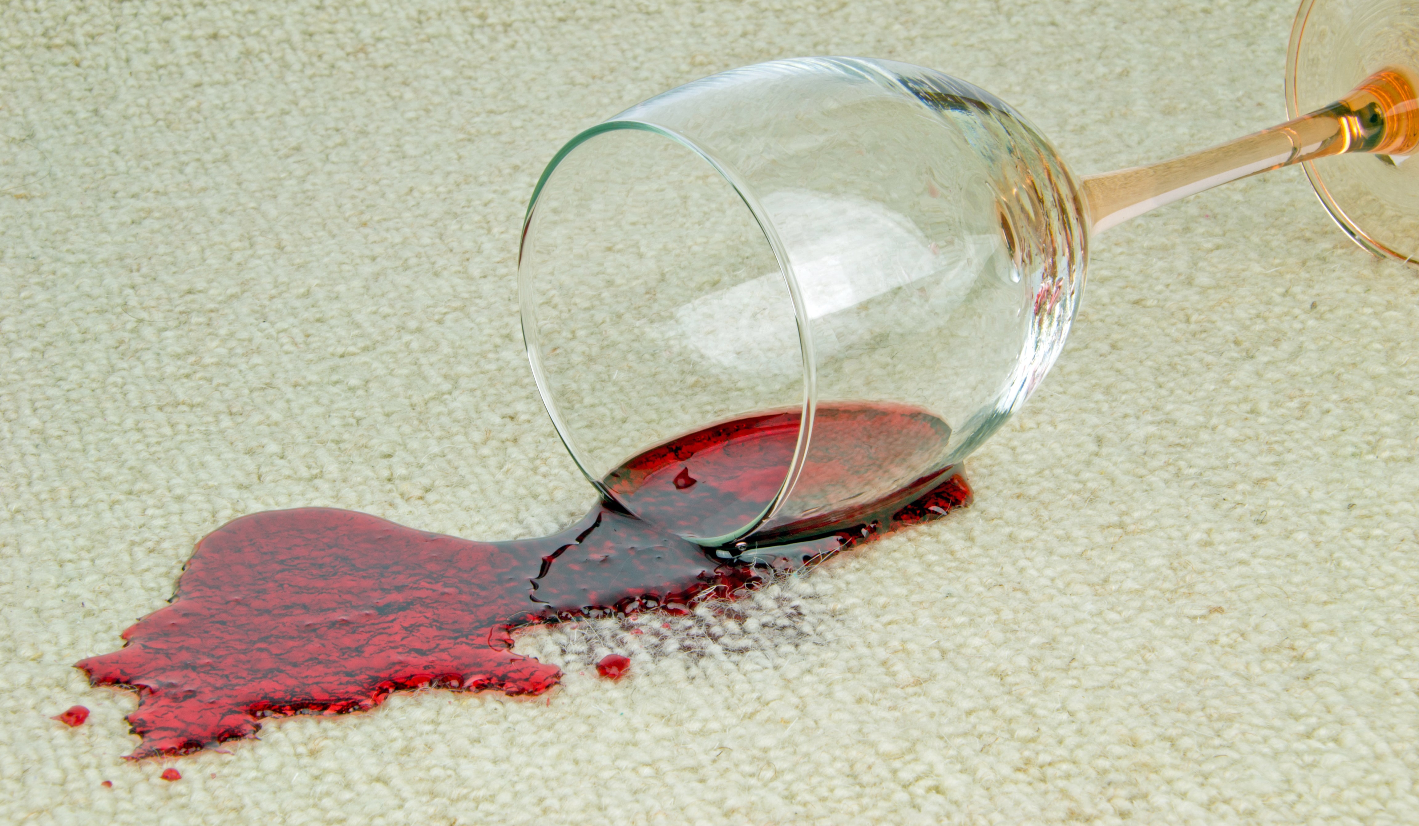 wine spilled on carpet